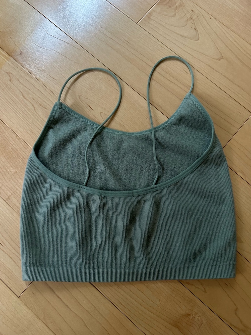 Essentials Ribbed Cropped Camisole - Sage - Picture 3 of 3